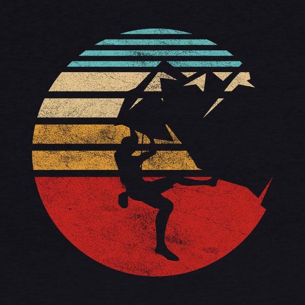 Climbing Abstract Retro Mountain Climb by shirtsyoulike